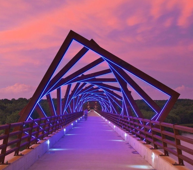 This foot bridge is a work of art.