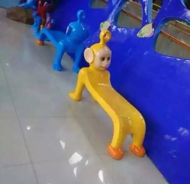 Creepy kid’s benches