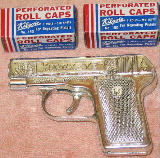 Nostalgic pic of a gold hawkeye cap gun