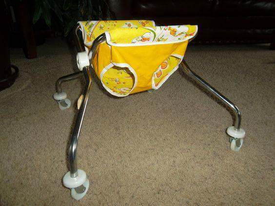 Nostalgic pic of a vintage baby walker