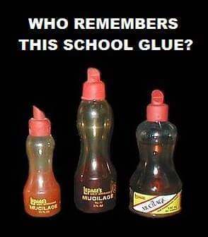 Nostalgic pic of Mucilage glue bottles