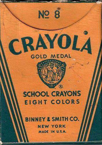 Nostalgic pic of a crayola crayon pack