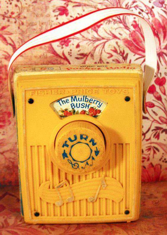 Nostalgic pic of a Mulberry Bush yellow music box