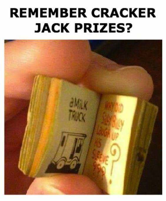 Nostalgic pic of a cracker jack prize
