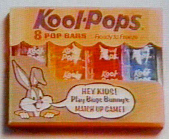 Nostalgic pic of Bugs Bunny Kool Pops bars