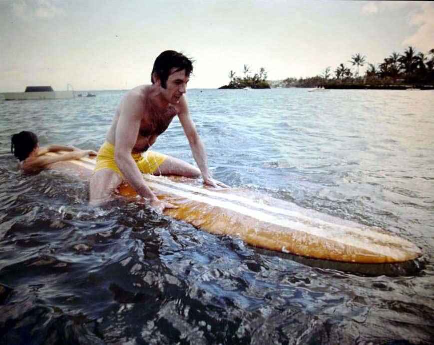 Leonard Nimoy and son Adam surfing in the early 70s. I love seeing dads dadding. Speaking of which...