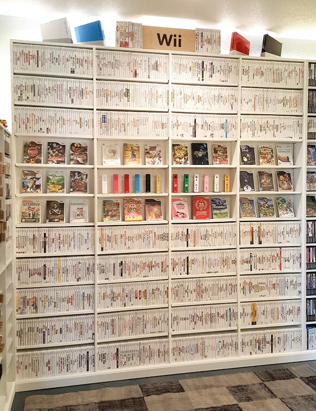 A true fan: a guy collected all 1,262 games released for Wii.