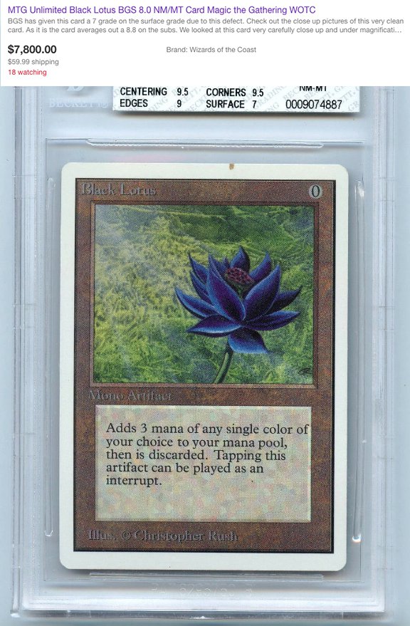 Why is it worth so much? Black Lotus is from a set of cards printed very early in Magic: The Gathering’s history known as the ‘Power Nine.’ The cards from this set are considered to be among the rarest and most powerful in the game, and were only printed between late 1993 and early 1994.

While Captain Escape likely didn’t have the $200,000 version of the card, there’s a pretty good chance he lost quite a bit of money by ruining it.
