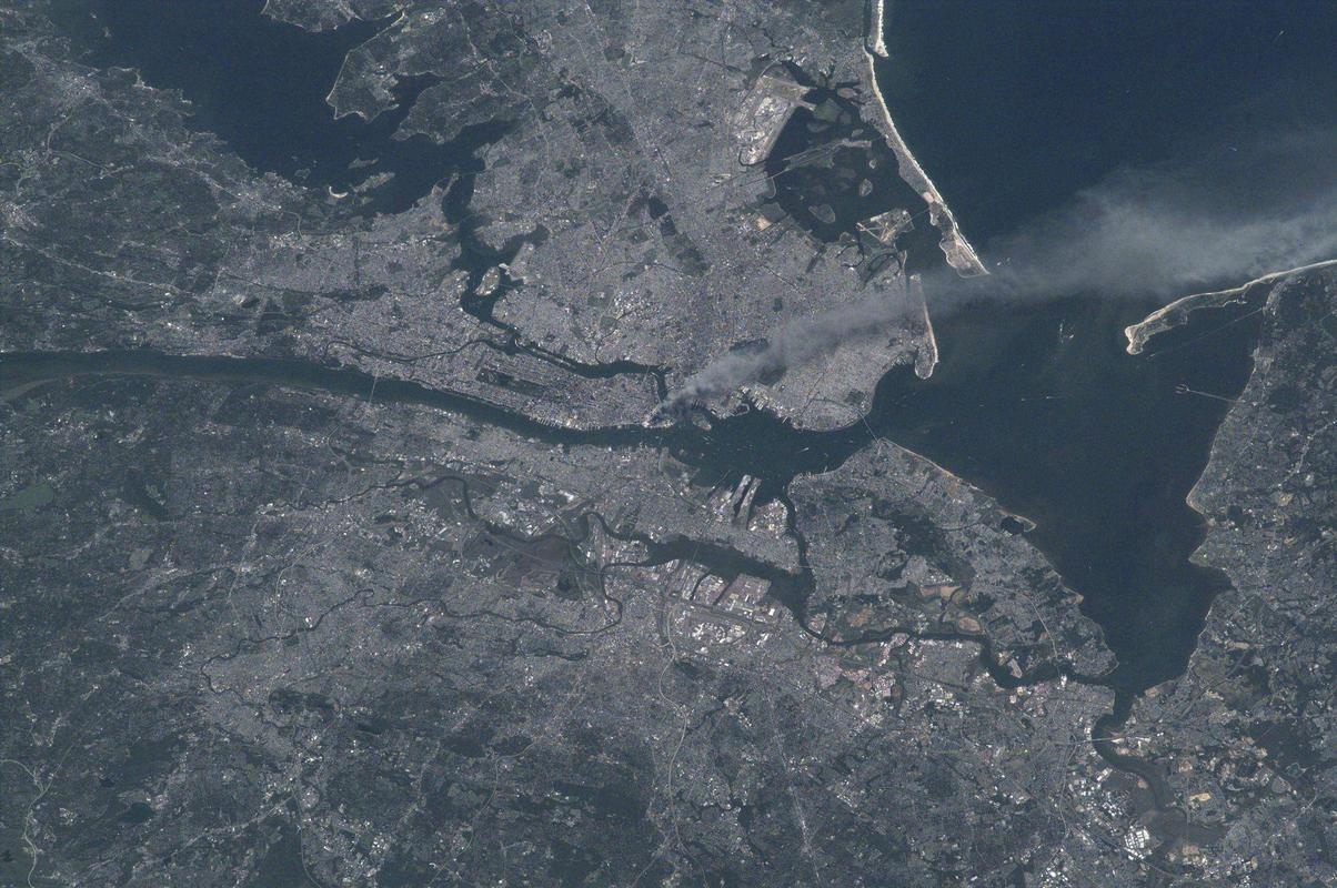 On September 11, 2001 there was one American in space. this is the picture he took from the International Space Station