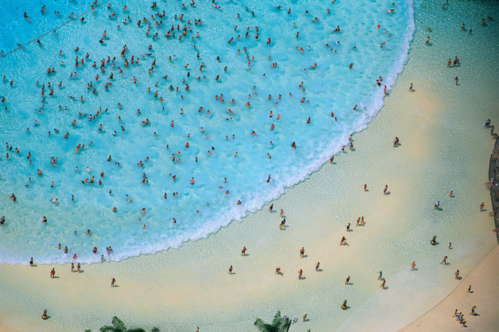 A beach, as seen from above