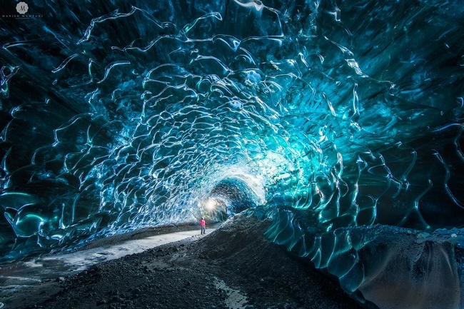 The ice caves in Iceland