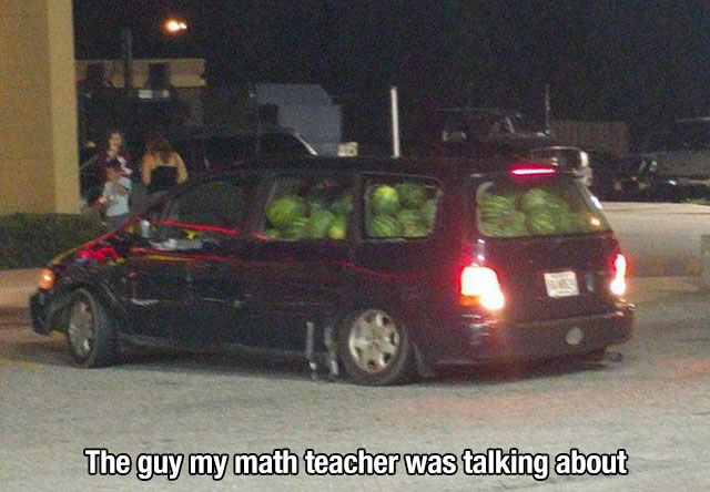 one guy in the math problem - The guy my math teacher was talking about
