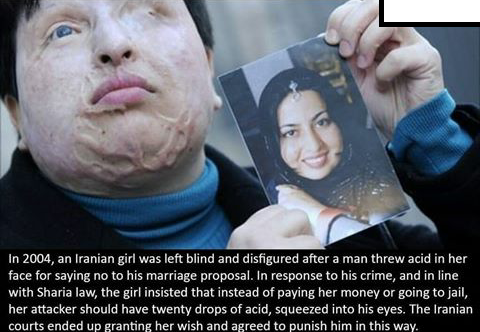 haunting ameneh bahrami - In 2004, an Iranian girl was left blind and disfigured after a man threw acid in her face for saying no to his marriage proposal. In response to his crime, and in line with Sharia law, the girl insisted that instead of paying her