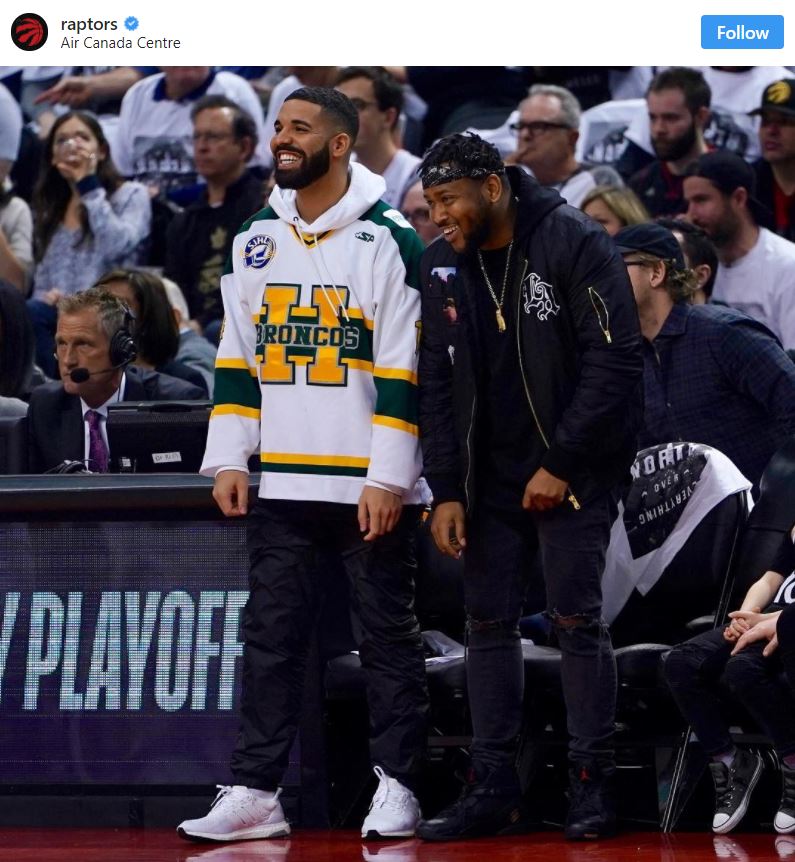 Drake wore a Humboldt Broncos jersey to the Raptors playoff game