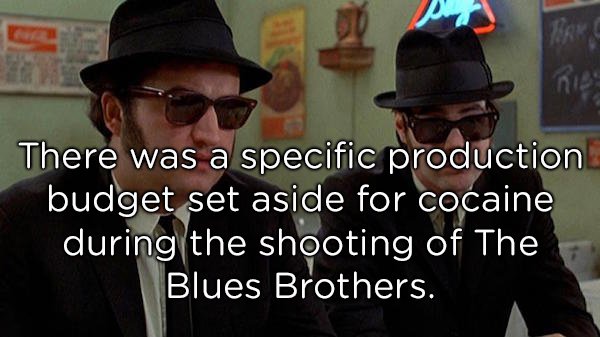 scenes from the blues brothers movie - There was a specific production budget set aside for cocaine during the shooting of The Blues Brothers.