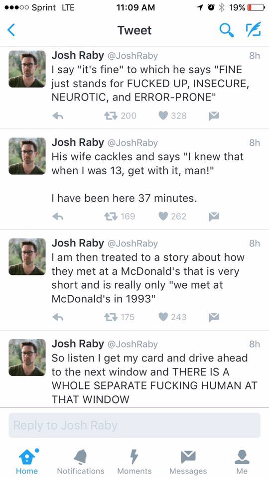 Man has a strange encounter at a McDonald's drive through