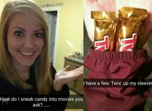 23 People sneaking crazy snacks into theaters is strangely impressive