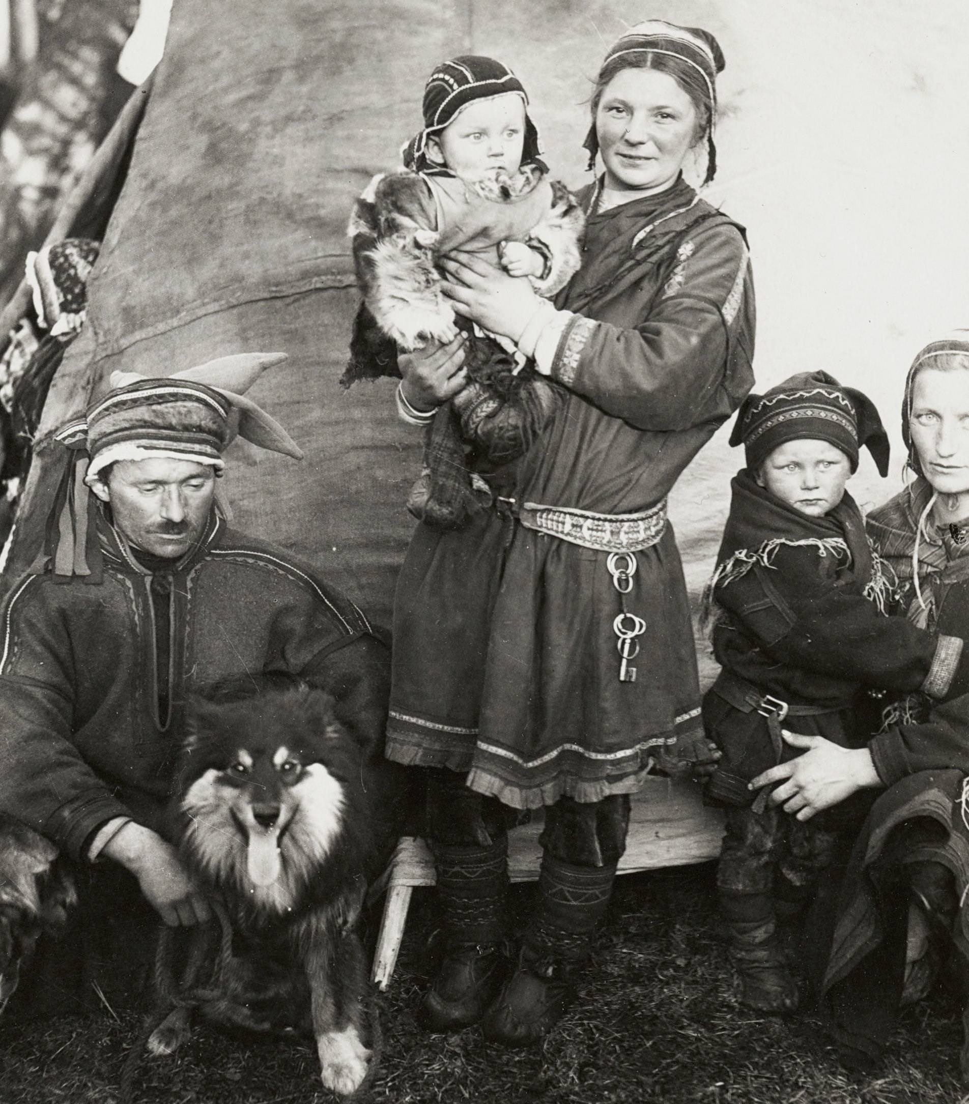 A Sami family in Finland in 1936.