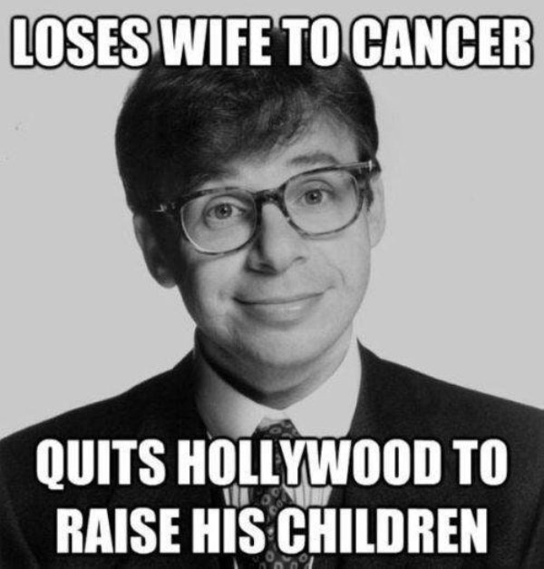 wholesome meme about meme heart break - Loses Wife To Cancer Quits Hollywood To Raise His Children