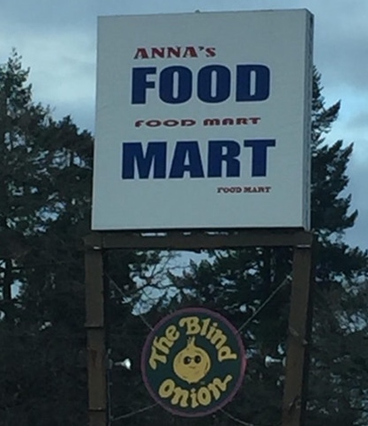 street sign - Anna'S Food Food Mart Mart Rb Ono