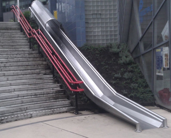 A slide instead of stairs