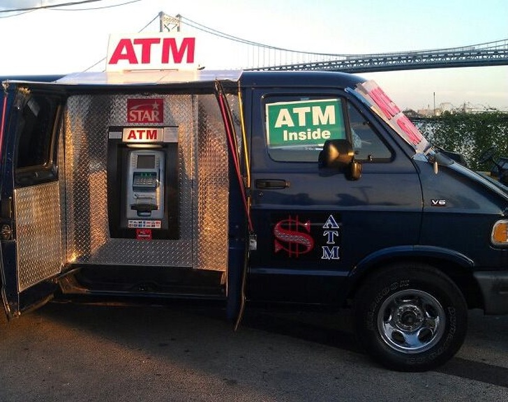 A mobile ATM right on the road