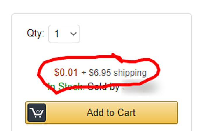 One Cent, 6.95 Shipping. Almost Got Tricked With This One