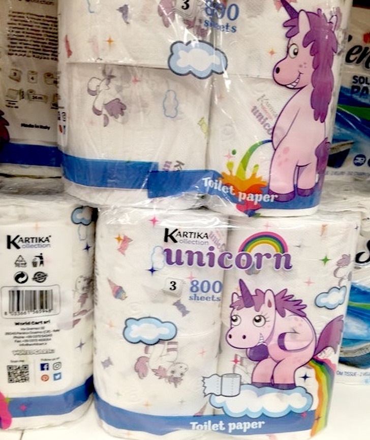 “I found this weird toilet paper at the local store yesterday.”
