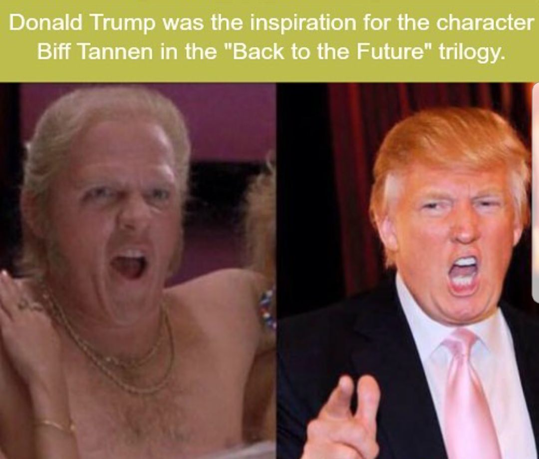 pussy on the chainwax - Donald Trump was the inspiration for the character Biff Tannen in the "Back to the Future" trilogy.