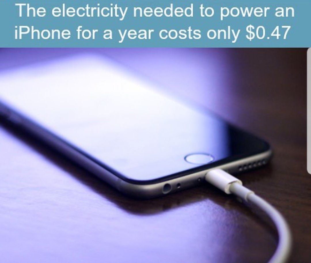 chilectra - The electricity needed to power an iPhone for a year costs only $0.47