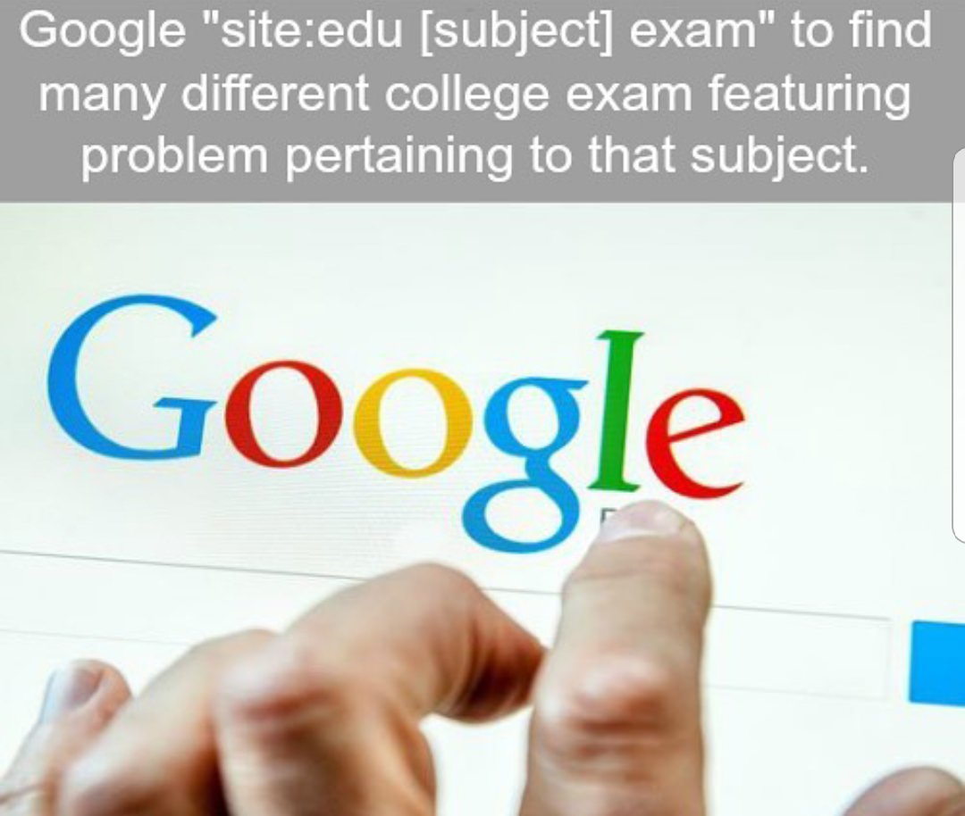google - Google "siteedu subject exam" to find many different college exam featuring problem pertaining to that subject. Google