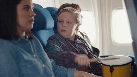 “Stuck sitting next to loud, annoying children on a plane? Whisper to the flight attendant ‘Legally speaking, I’m not supposed to be this close to children.’ They might have a bad view of you for the rest of the flight, but you will be moved.”