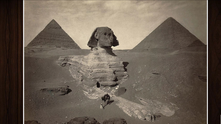 The partially excavated sphinx, 1878