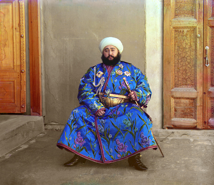 Mohammed Alim Khan, the last direct descendant of Genghis Khan to rule his own kingdom, 1911