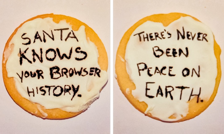 Our boss asked us to make cookies for the Christmas party. Here is the result