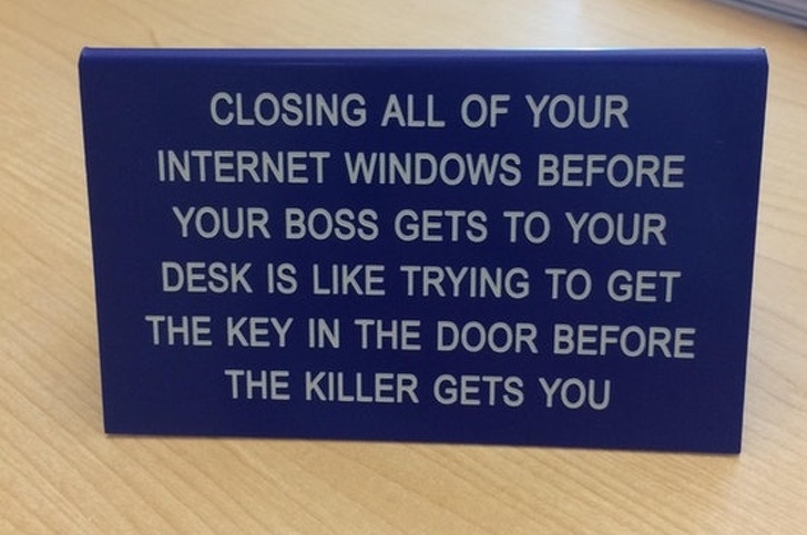 “A kind reminder from our boss.”