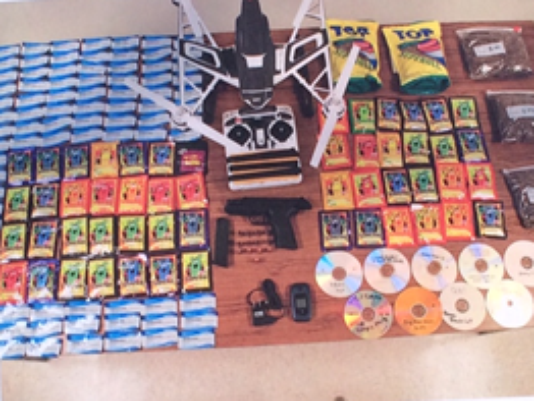A drone's attempt at smuggling tons of contraband into a prison.