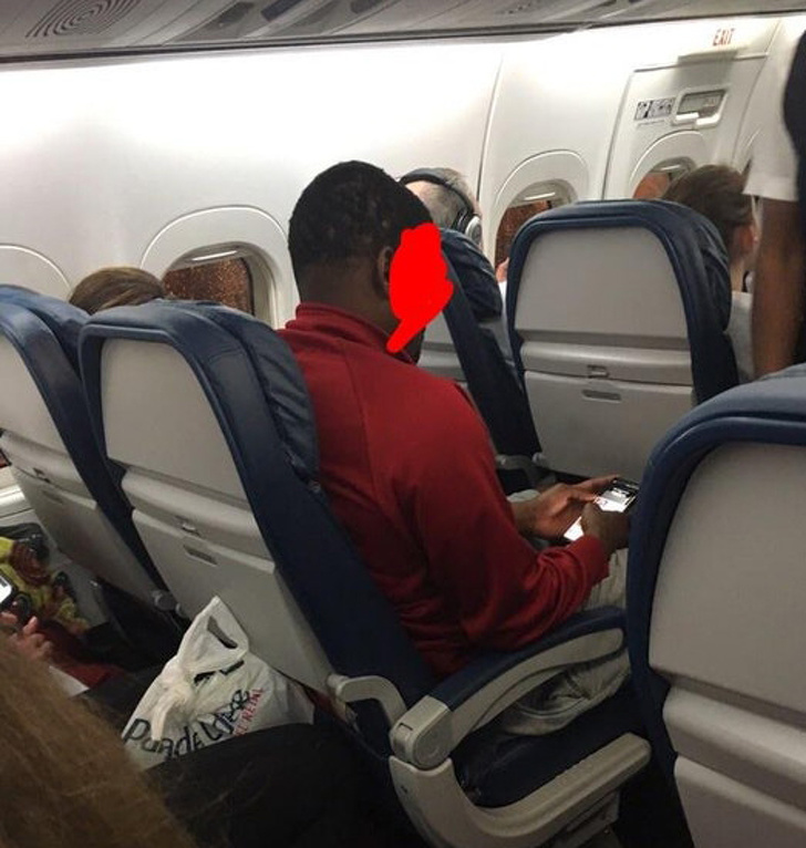 “This guy is playing his music out loud on a full flight at max volume.”