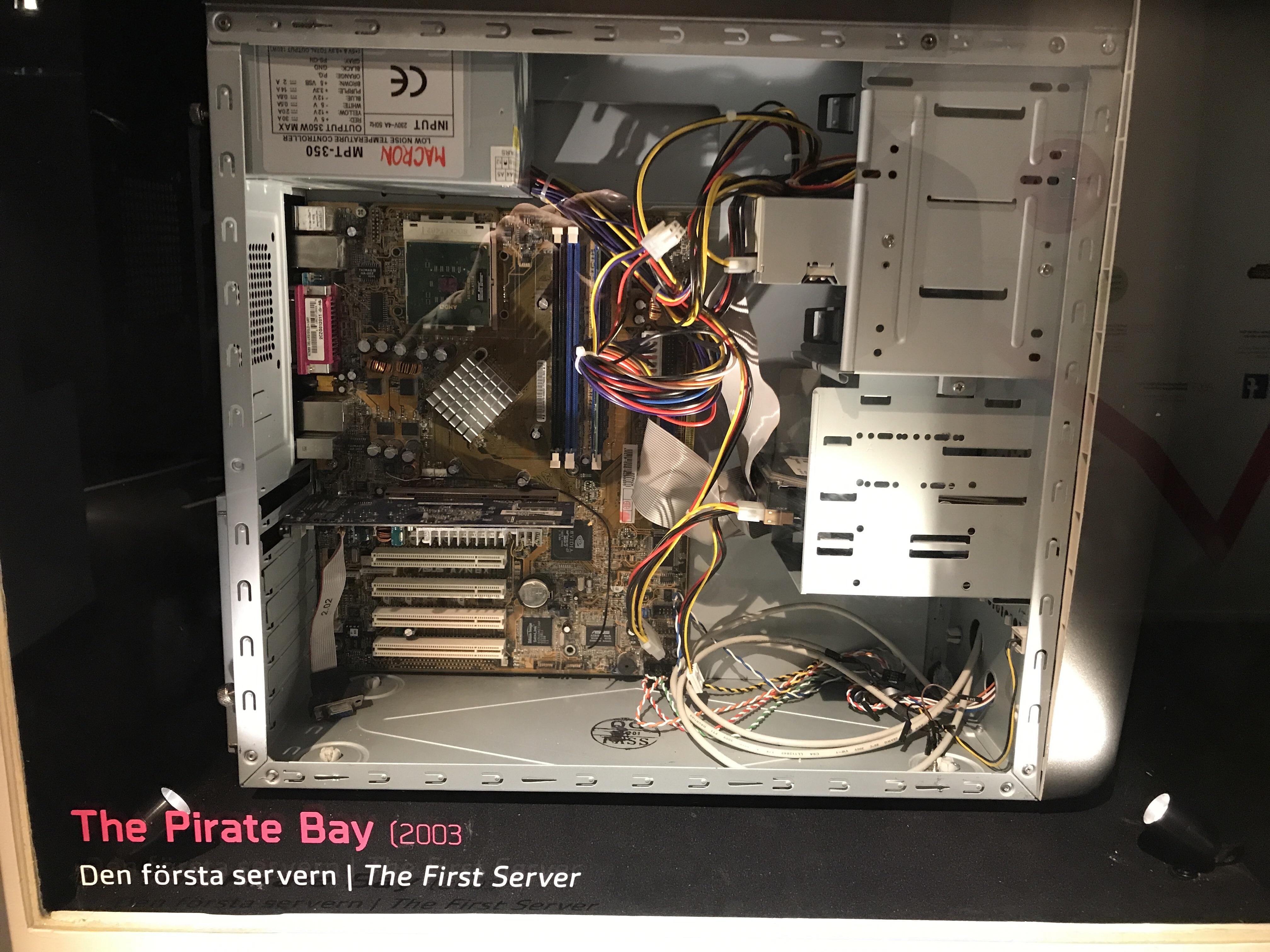 The first Pirate Bay server