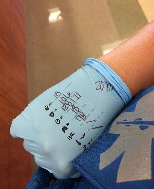 Medical gloves designed for medical emergency response