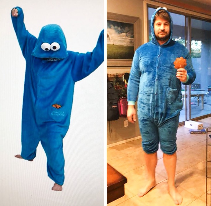 “My wife bought me Cookie Monster pajamas for Christmas.”