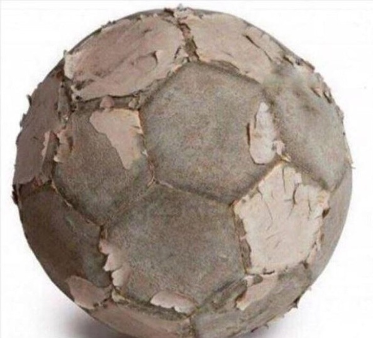 If this ball ever hit you in the face when it was wet, you’d be finished.