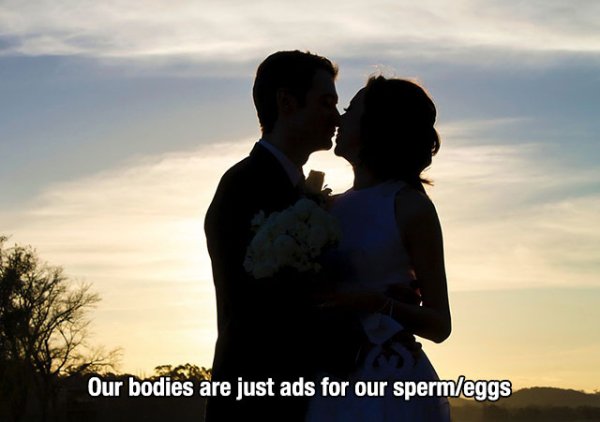 couple romantic - Our bodies are just ads for our spermeggs