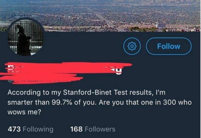 air travel - According to my StanfordBinet Test results, I'm smarter than 99.7% of you. Are you that one in 300 who Wows me? 473 ing 168 ers