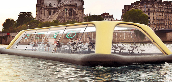 France created a special fitness vessel that is powered by human energy.