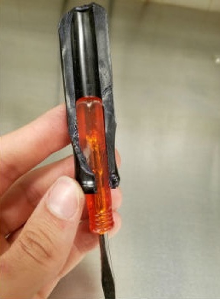 A screwdriver inside of a screwdriver!