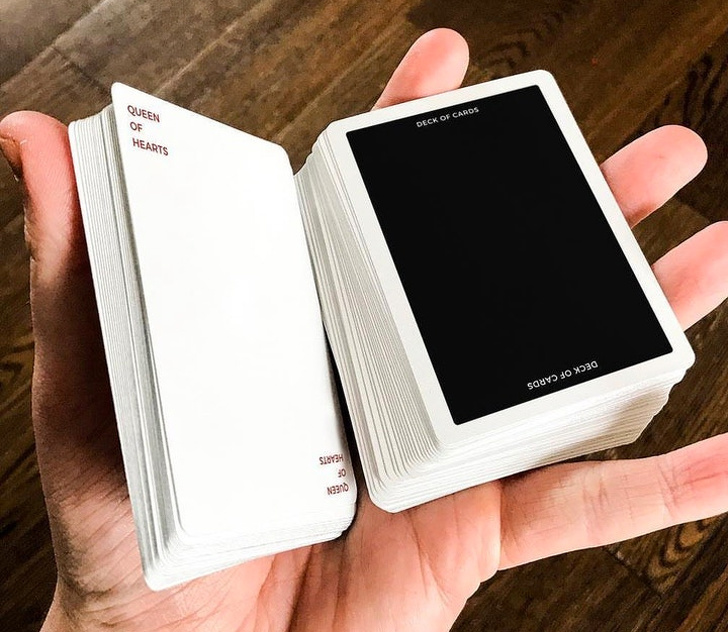 Minimalistic playing cards