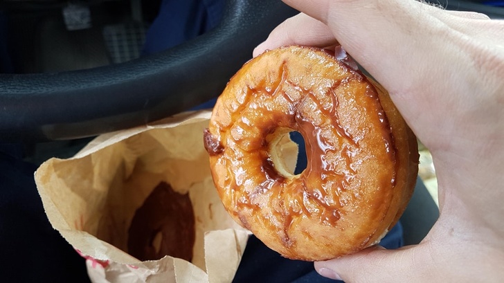 When all of your donut’s icing sticks to the bag