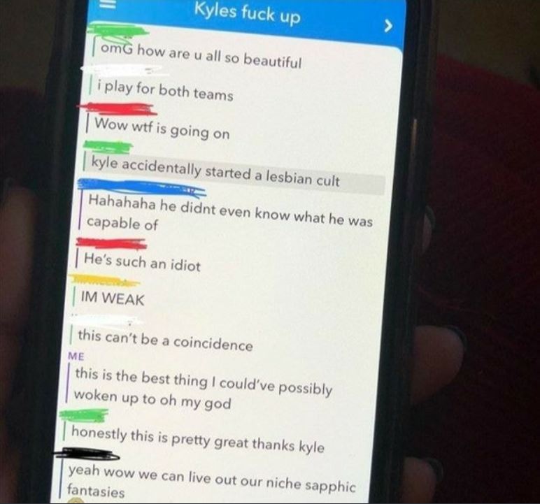 Kyle's F*ck -Up Leads to a Hilarious Group Chat
