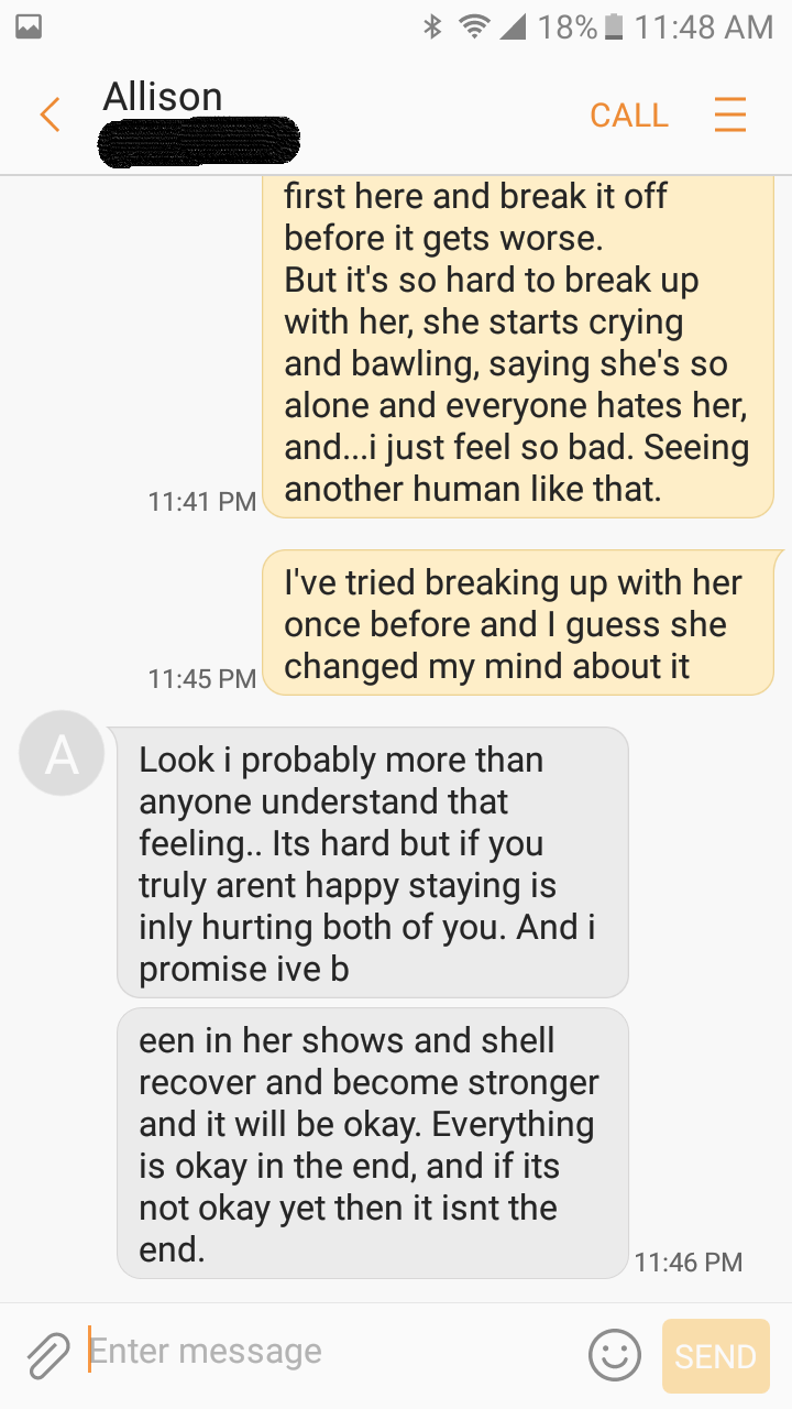 A wholesome interaction with a stranger about relationships
